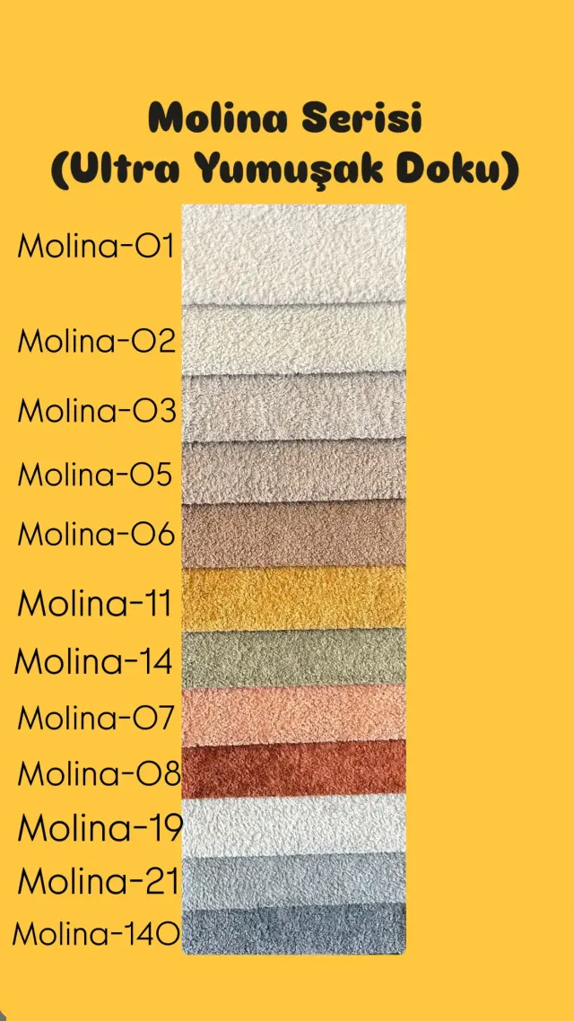 Molina Stoff-Farbkarte – İnegöl Möbell
