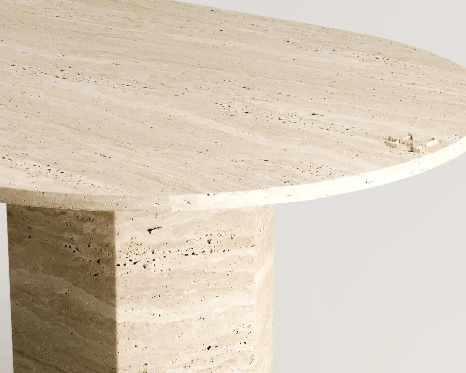 Gredel Travertin Tisch – Bild 3