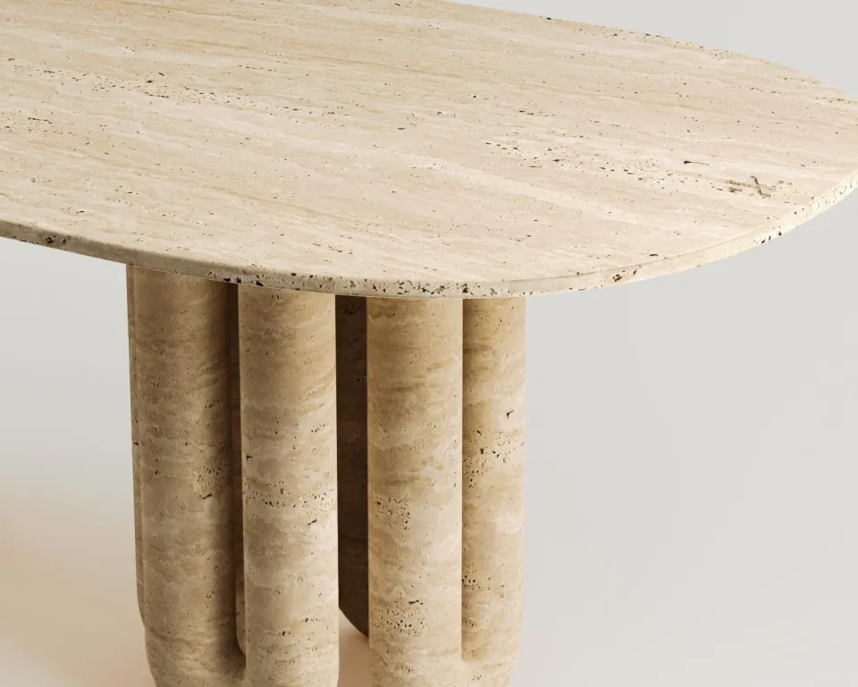 Pera Travertin Tisch – Bild 5