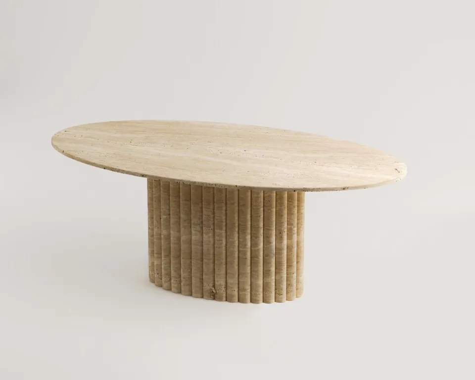 Tares Travertin Tisch – Bild 2