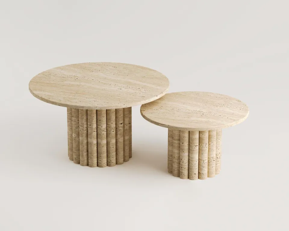 Ivory Travertine Coffee Table – image 5