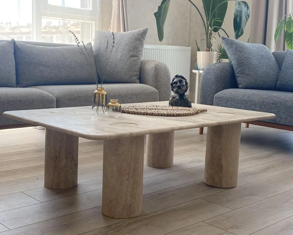 Jessica Travertin Couchtisch – Bild 2