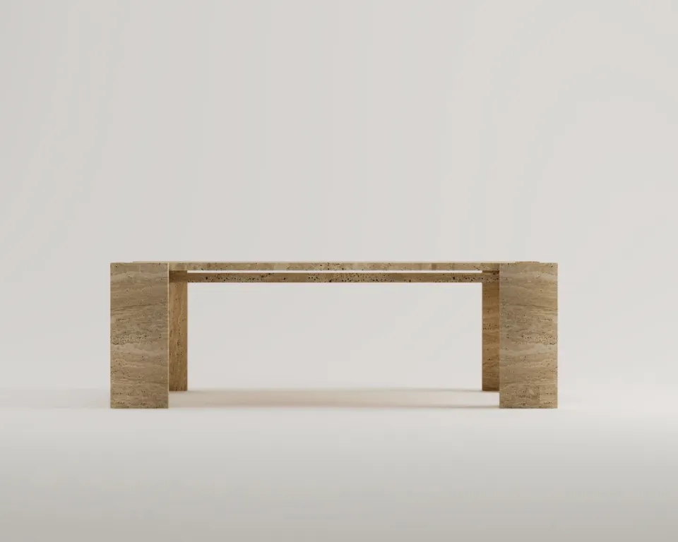 Jolie Travertine Coffee Table – image 2