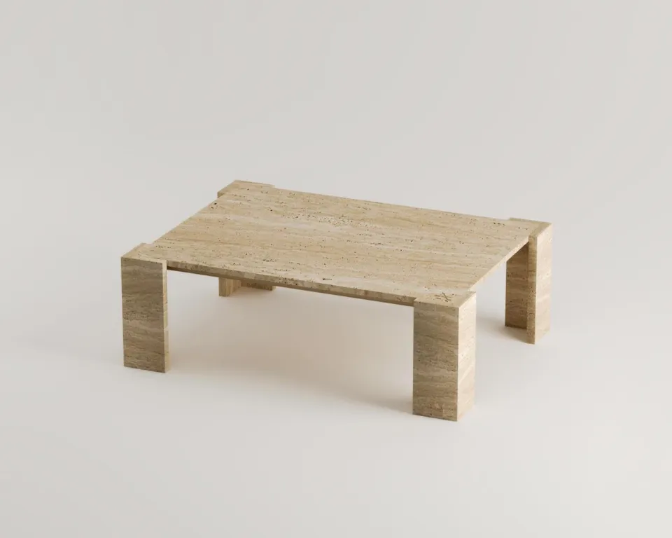 Jolie Travertine Coffee Table – image 4