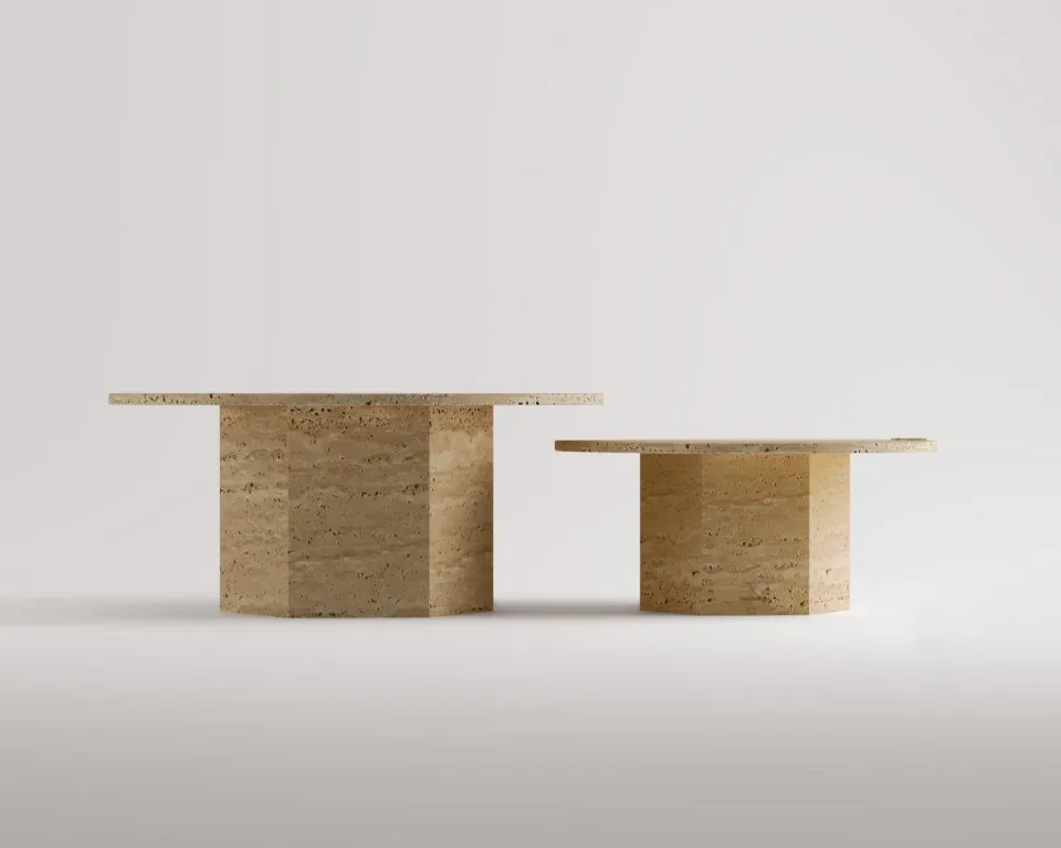 Lily Travertine Coffee Table – image 2