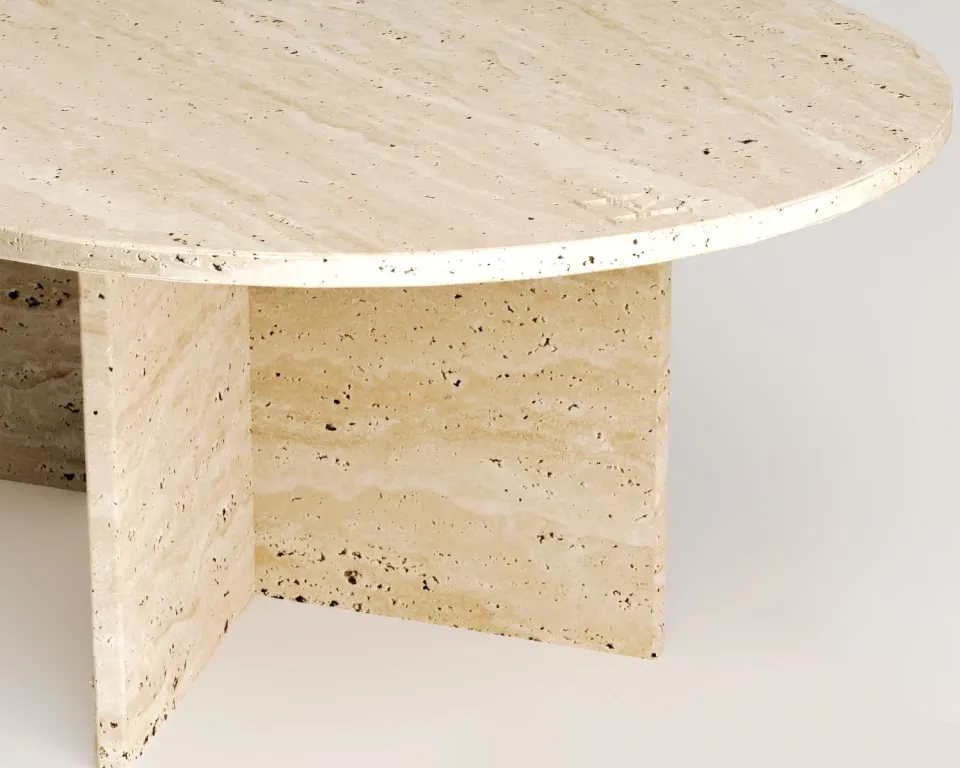 Pearl Travertine Coffee Table – image 3