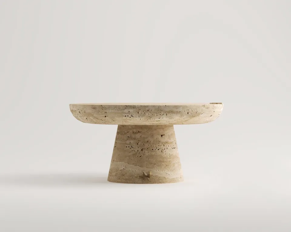 Daff Travertine Coffee Table – image 2