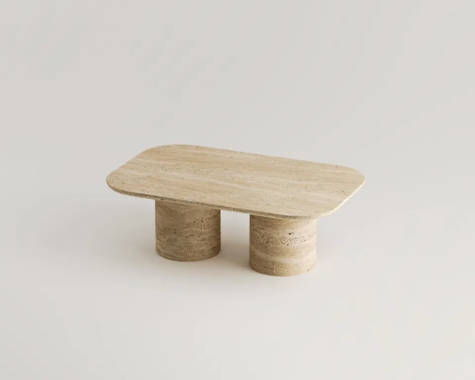 Electra Travertine Coffee Table – image 3