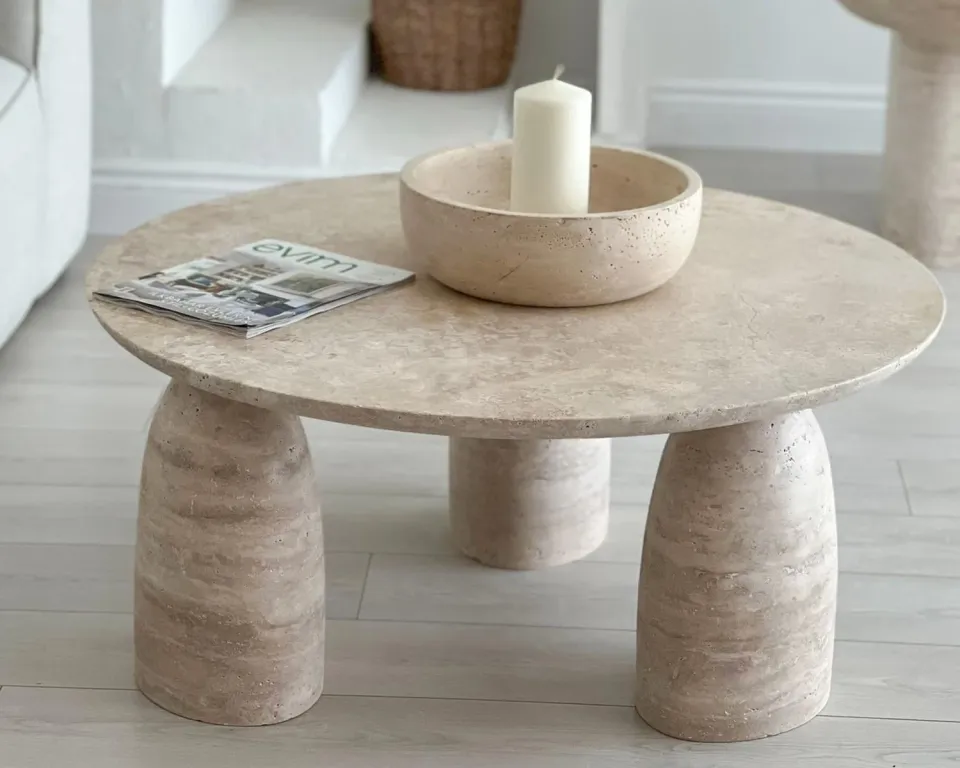 Damara Travertin Couchtisch – Bild 2