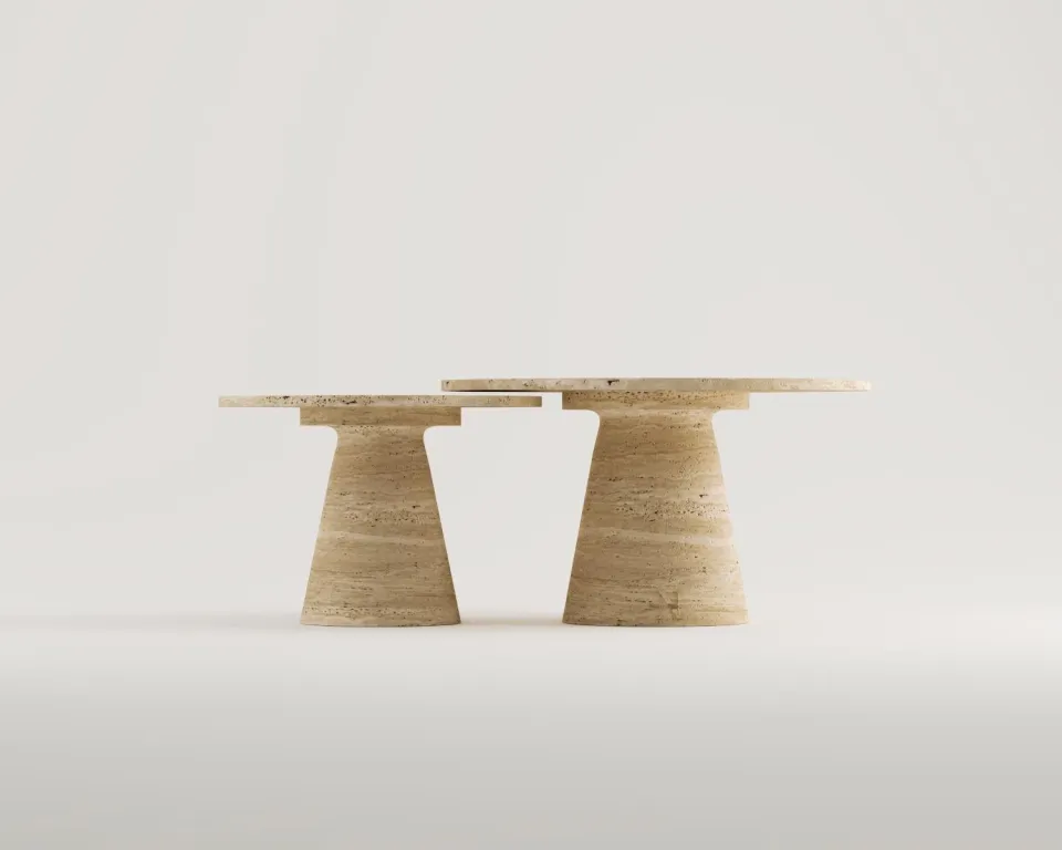 Hylos Travertin Couchtisch – Bild 2
